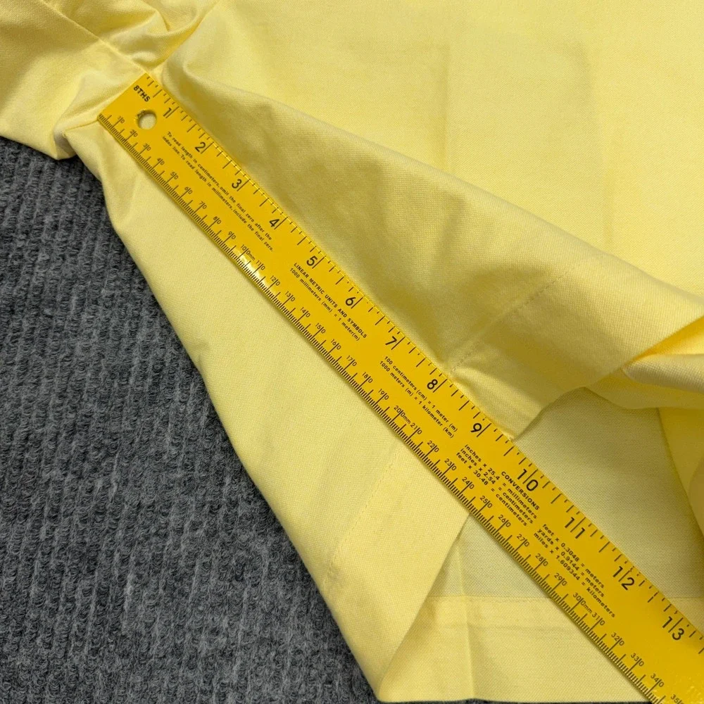 NWT Vtg Polo Ralph Lauren Yellow Cotton Flat Front Chino Shorts Mens 32x9.5 In